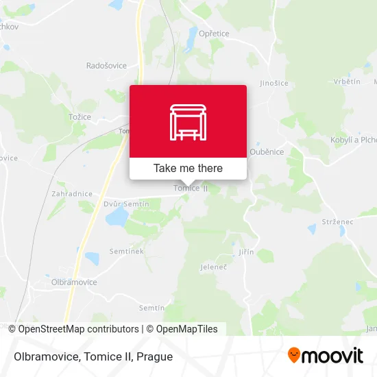 Карта Olbramovice, Tomice II