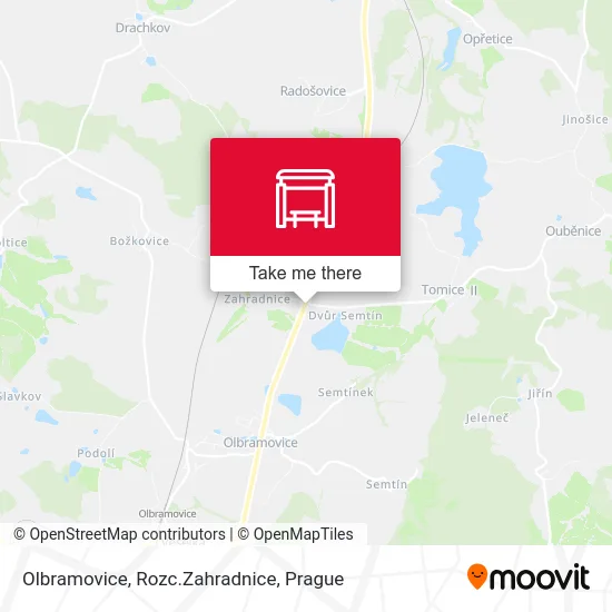 Карта Olbramovice, Rozc.Zahradnice