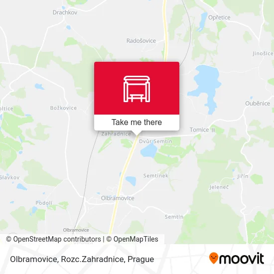 Карта Olbramovice, Rozc.Zahradnice