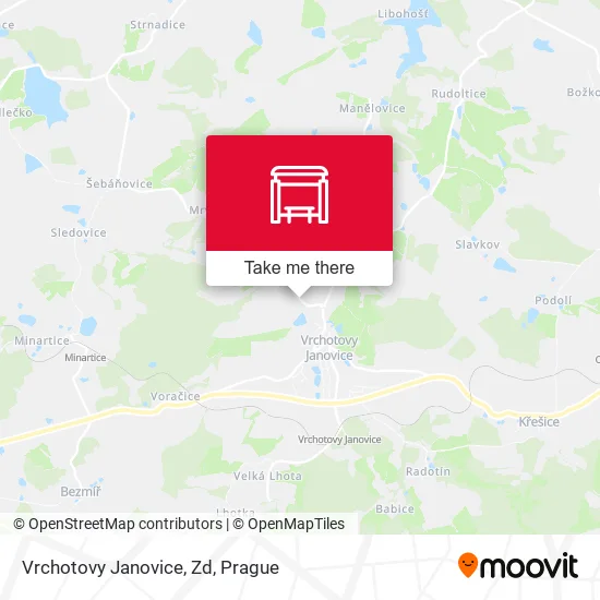 Карта Vrchotovy Janovice, Zd