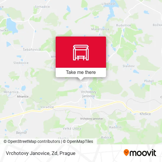 Карта Vrchotovy Janovice, Zd