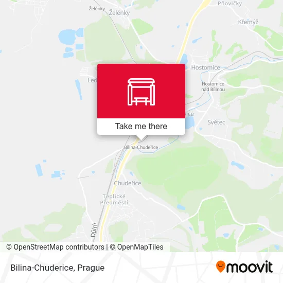 Bílina-Chudeřice map