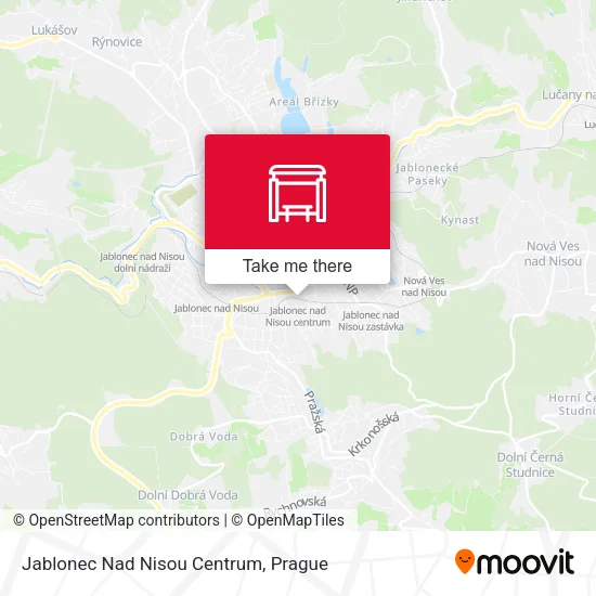 Карта Jablonec Nad Nisou Centrum