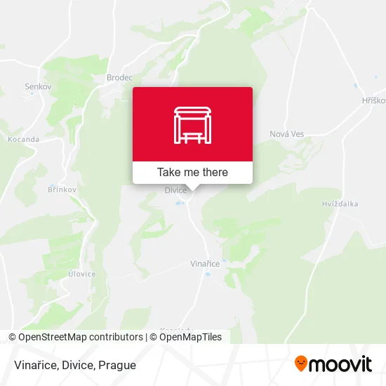 Карта Vinařice, Divice