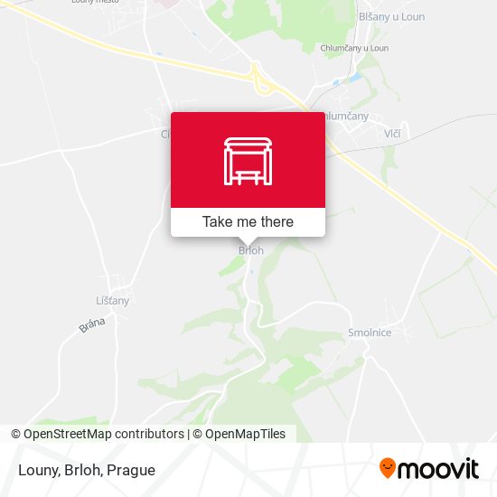 Louny, Brloh map