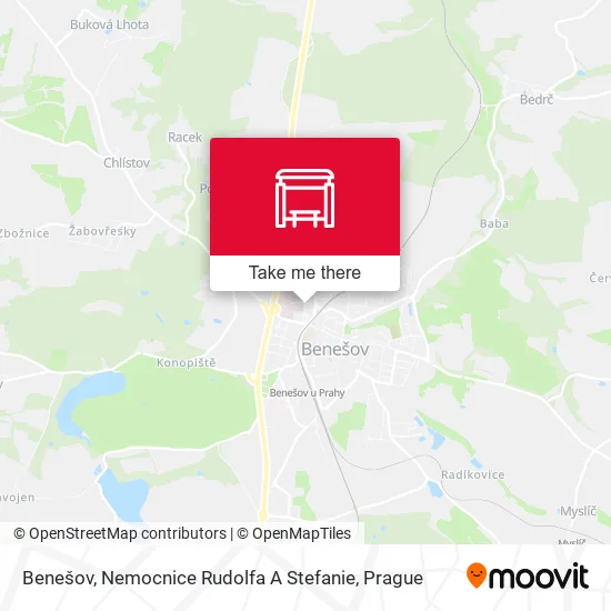 Карта Benešov, Nemocnice Rudolfa A Stefanie
