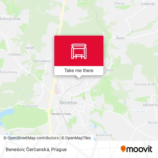 Карта Benešov, Čerčanská