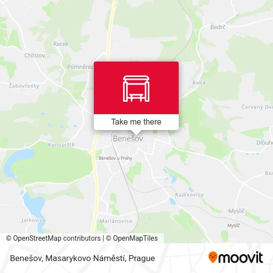 Карта Benešov, Masarykovo Náměstí