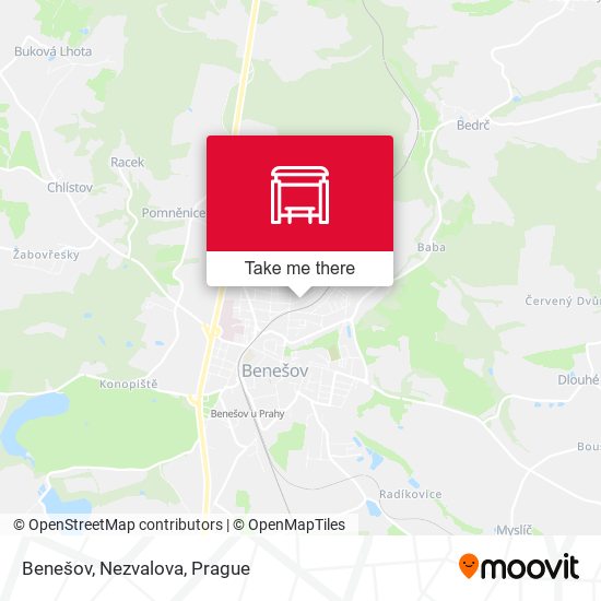 Benešov, Nezvalova map