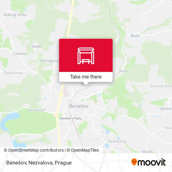 Карта Benešov, Nezvalova