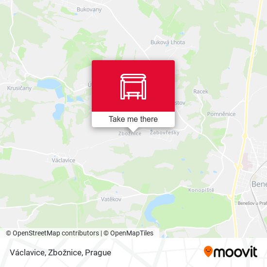Václavice, Zbožnice map