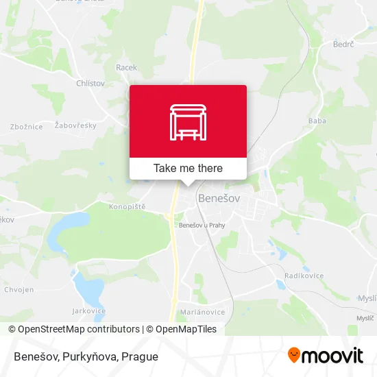 Карта Benešov, Purkyňova