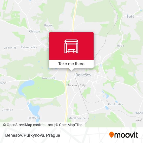 Benešov, Purkyňova map