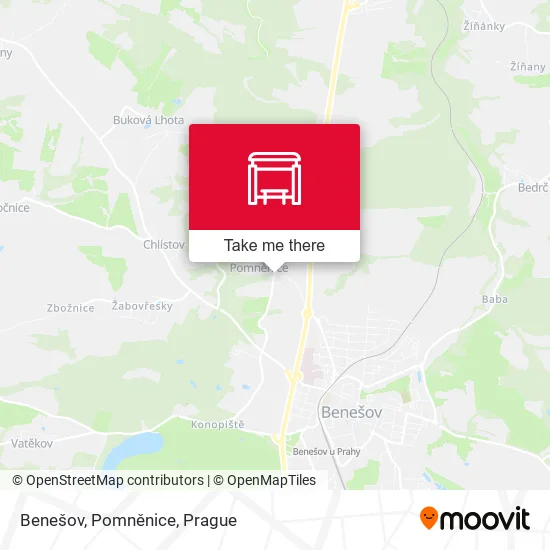 Карта Benešov, Pomněnice