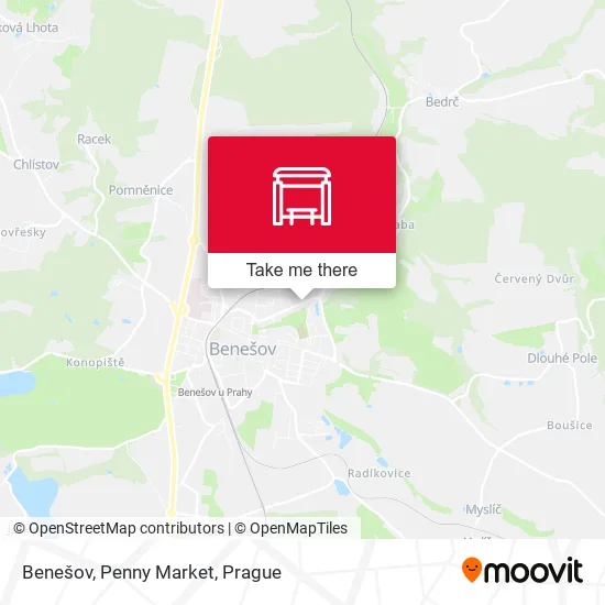 Карта Benešov, Penny Market
