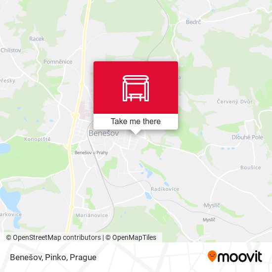 Карта Benešov, Pinko