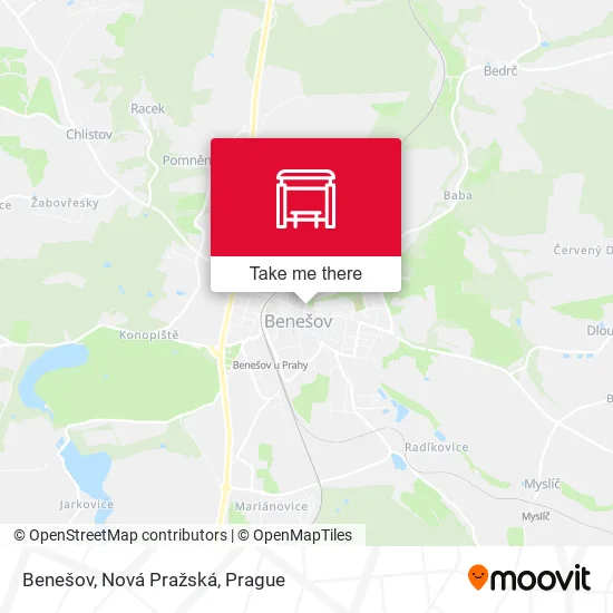 Карта Benešov, Nová Pražská