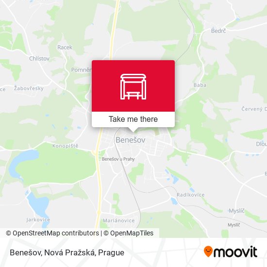 Benešov, Nová Pražská map