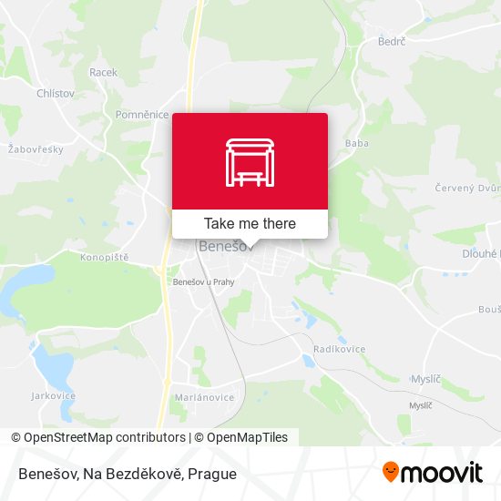 Benešov, Na Bezděkově map