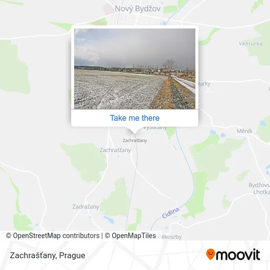 Карта Zachrašťany