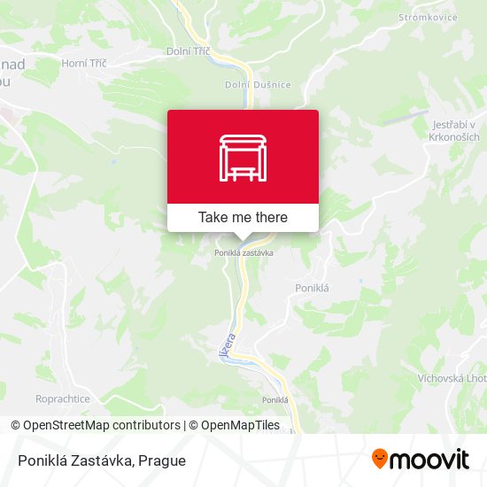 Карта Poniklá Zastávka