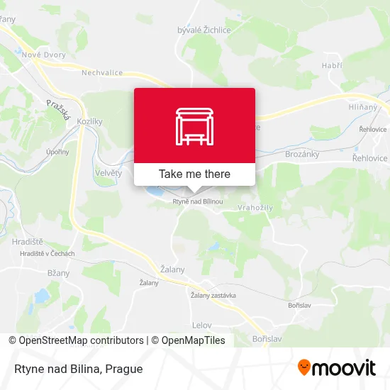 Rtyně Nad Bílinou map