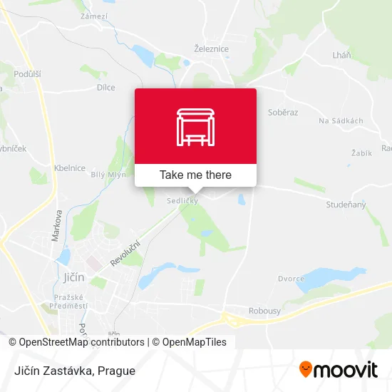 Карта Jičín Zastávka