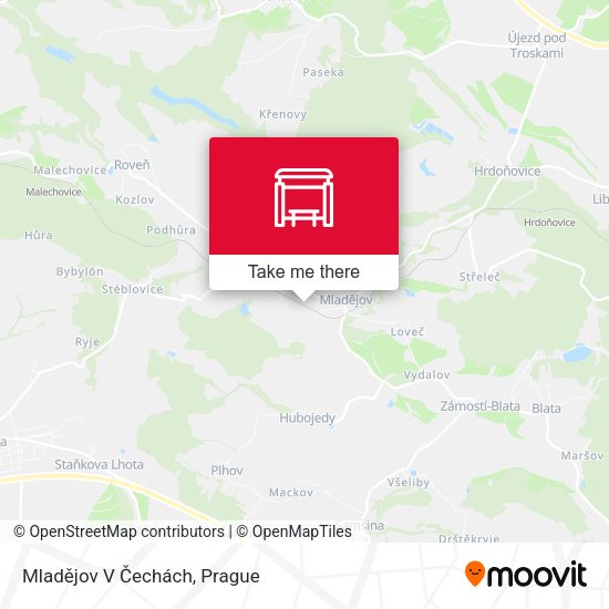 Mladějov V Čechách map