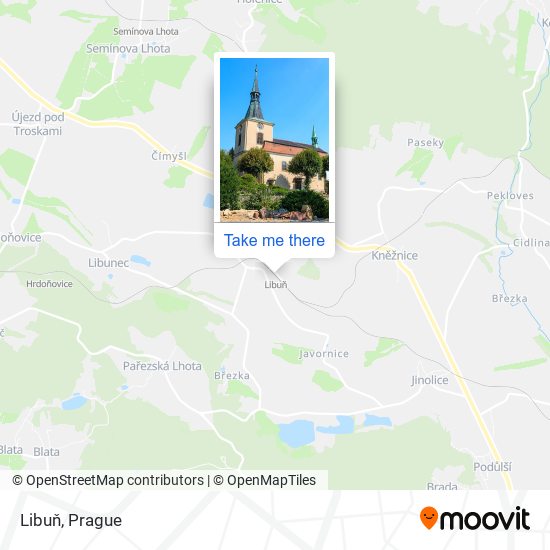 Libuň map