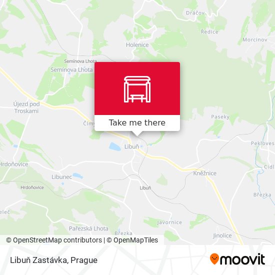 Libuň Zastávka map