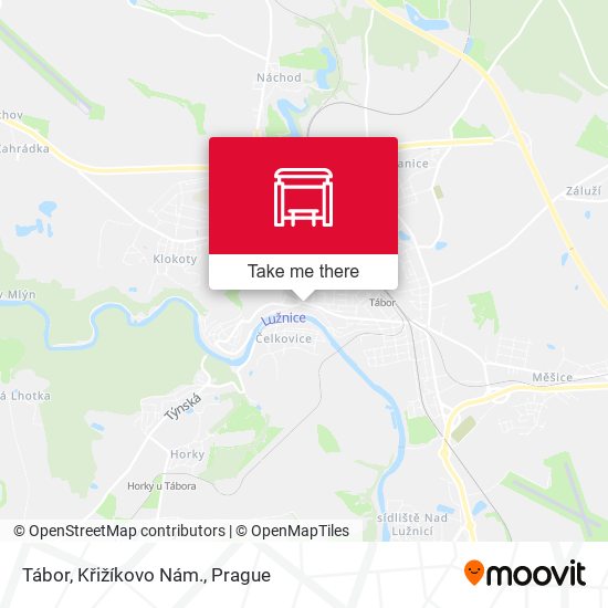 Tábor, Křižíkovo Nám. map