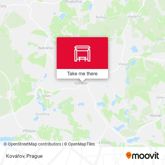 Карта Kovářov