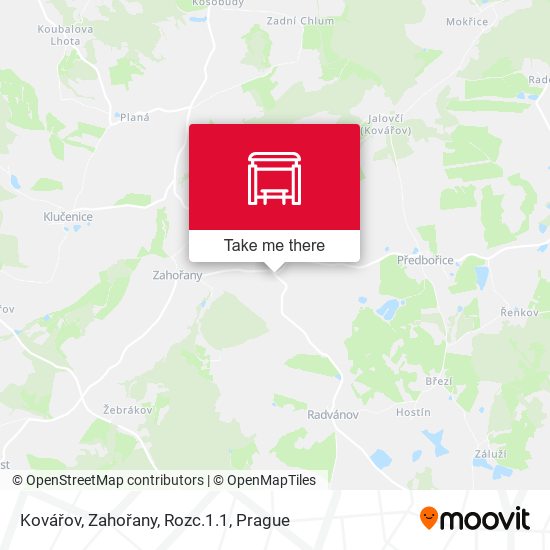 Kovářov, Zahořany, Rozc.1.1 map