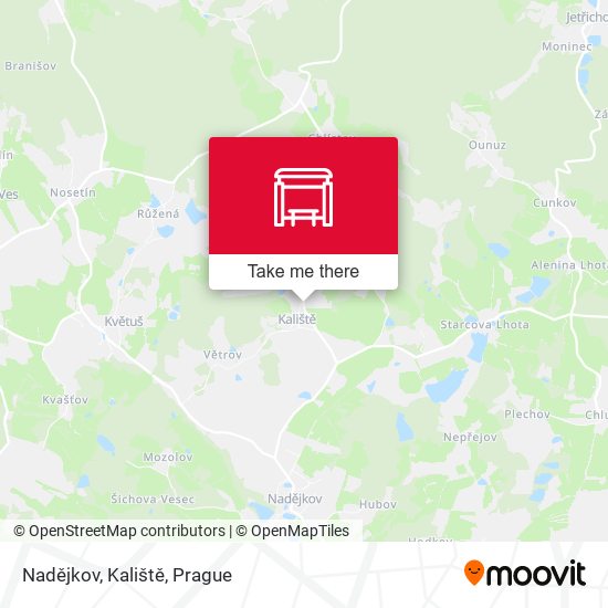 Nadějkov, Kaliště map