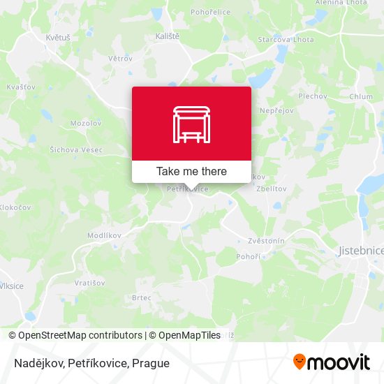 Nadějkov, Petříkovice map