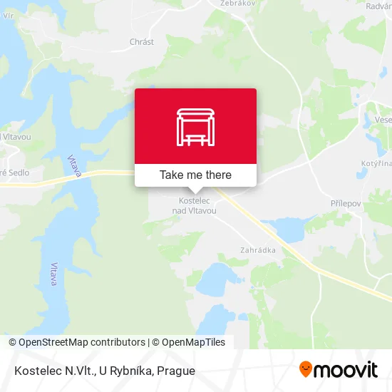 Карта Kostelec N.Vlt., U Rybníka