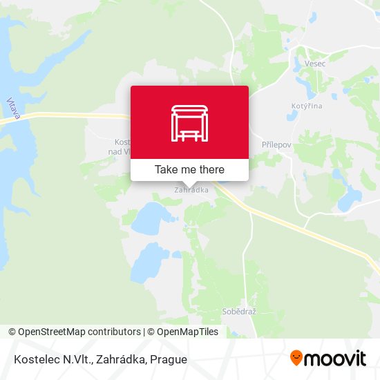Kostelec N.Vlt., Zahrádka map