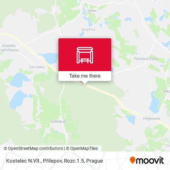 Kostelec N.Vlt., Přílepov, Rozc.1.5 map