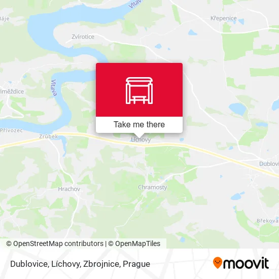 Карта Dublovice, Líchovy, Zbrojnice