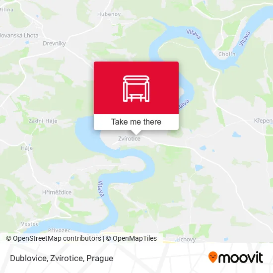 Карта Dublovice, Zvírotice