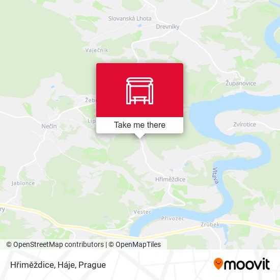 Hřiměždice, Háje map
