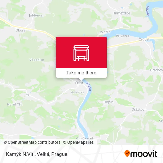 Карта Kamýk N.Vlt., Velká