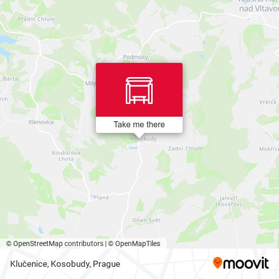 Klučenice, Kosobudy map