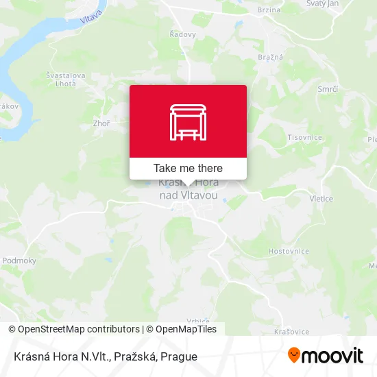 Карта Krásná Hora N.Vlt., Pražská