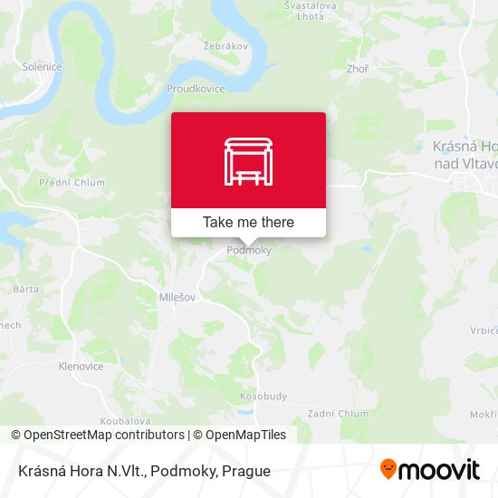Krásná Hora N.Vlt., Podmoky map