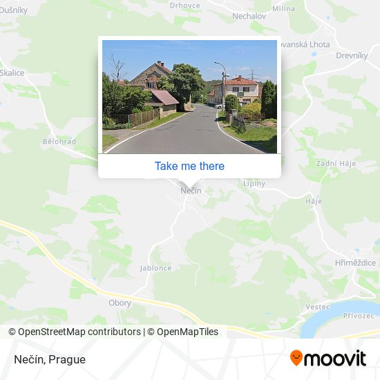 Карта Nečín