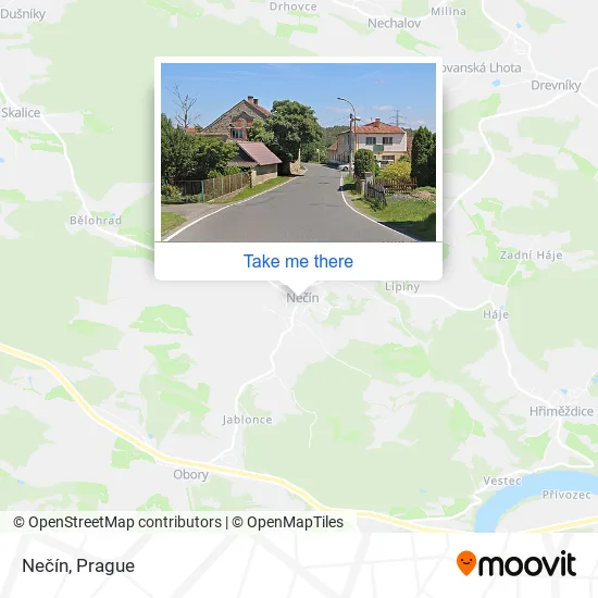 Карта Nečín