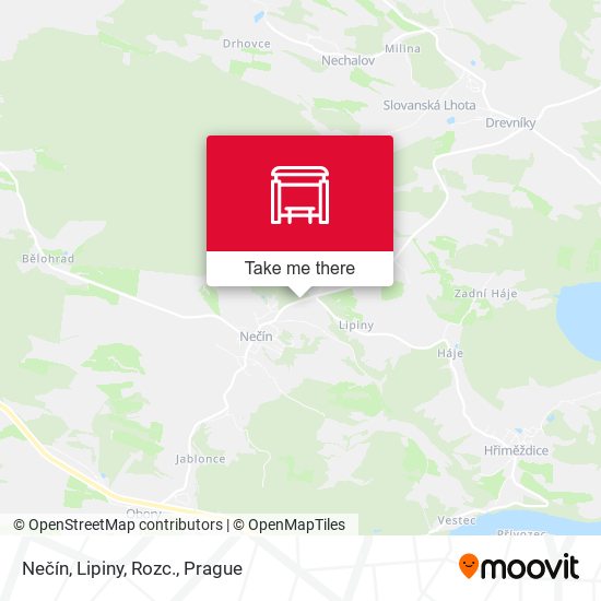 Карта Nečín, Lipiny, Rozc.