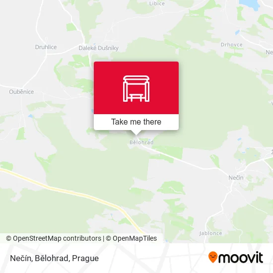 Карта Nečín, Bělohrad