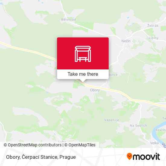 Obory, Čerpací Stanice map